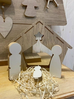 Pesebre Decorativo Navideño Madera Mdf + Melamina 20x20 Cm - comprar online