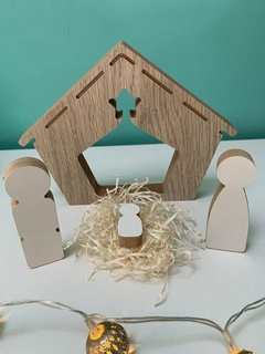 Pesebre Decorativo Navideño Madera Mdf + Melamina 20x20 Cm en internet