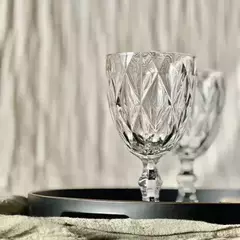COPA DE VIDRIO VINTAGE TRAMADO ROMBO - comprar online