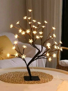 ARBOL RAMAS C/FLORES LUZ CALIDA 45CM