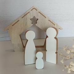Pesebre Decorativo Navideño Madera Mdf + Melamina 20x20 Cm