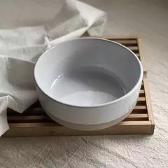 BOWL BLANCO CON BASE BEIGE - LINEA GANTE