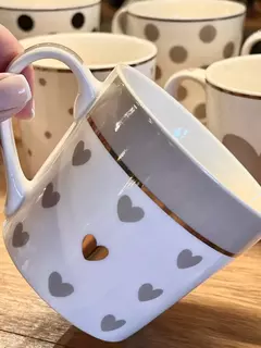 Jarro Mug porcelana corazones - Gruya Objetos