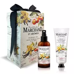 Estuche especial de regalo con Fragancia Premium y Crema de manos y cuerpo Aroma Vainilla y Neroli - tienda online