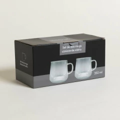 SET X2 TAZA MUG VIDRIO NET 300 ml en internet