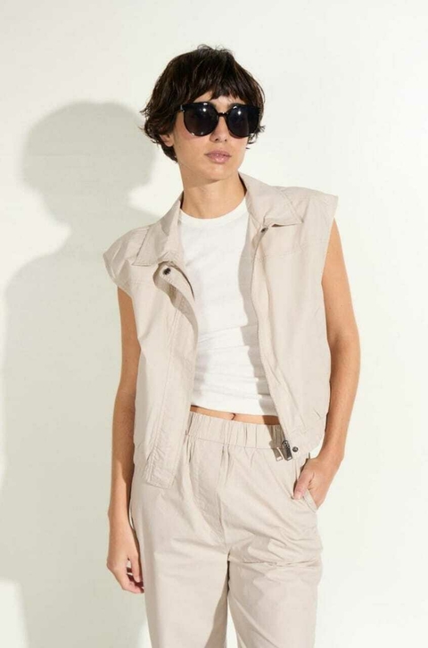 Chaleco Beige Paper -Ver-