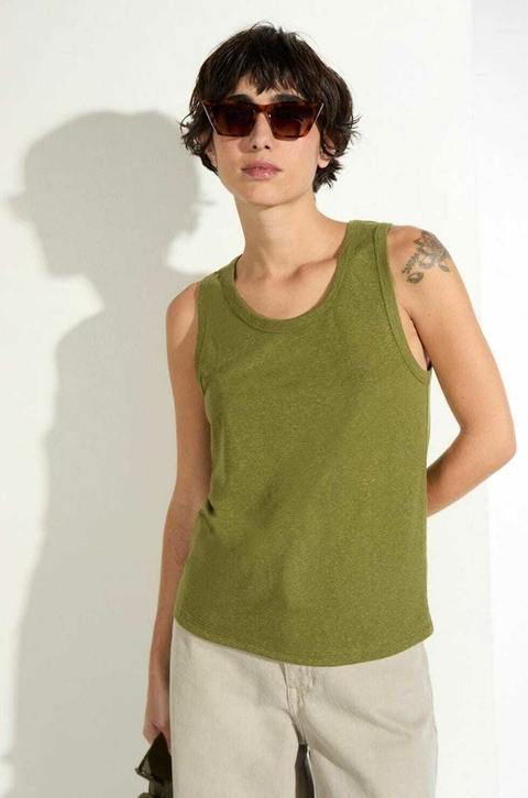 Musculosa Lino Punto - Ver -