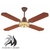 VENTILADOR DORADO / MADERA CEDRO 1.16m DIÁMETRO