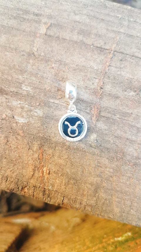 berloque signo touro em prata 925