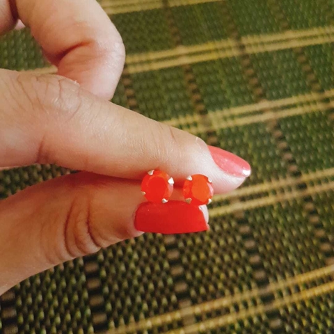 Brinco Ponto de Luz Laranja