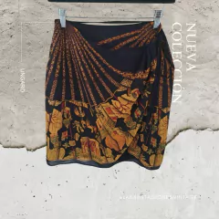 Pollera De Seda Cruzada Importada. Emanuel Ungaro