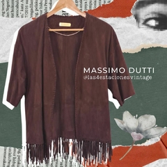 Chaqueta De Gamuza Marrón Importada. Massimo Dutti