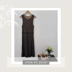Vestido Midi De Lurex Importado Banana Republic