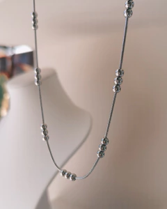 cadena colita de raton y bolitas x3 (45 a 50 cm) - comprar online