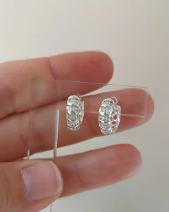 argollitas strass rectangulares 13 mm en internet