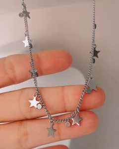 cadena grumet chapitas estrellas y circulos - comprar online