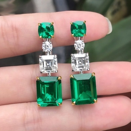 Aretes verde