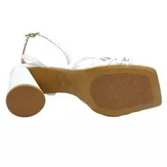 SANDÁLIA BRANCO VIZZANO SALTO BLOCO - 6562-102 - Calçados Michelle Inácio