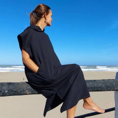 Poncho cambiador negro - VIRA BS AS - Ropa para personas