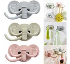 Ganchos Adhesivos Perchero Elefante Plástico Giratorio