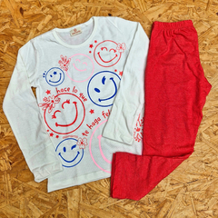 Imagen de PIJAMA ESTAMPADA SMILE -ALGODON- LINEA ELEMENTO ART. 106 TALLES 2 - 4 - 6 - 8 - 10 - 12 - 14 - 16 (POR MAYOR)