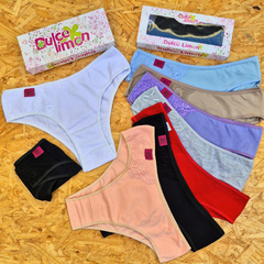 VEDETINAS ALGODON LYCRA MEDIA ALETA LÍNEA DULCE LIMÓN ART. 12 TALLE MAXI (X DOCENA) COLORES SEGUN STOCK - comprar online