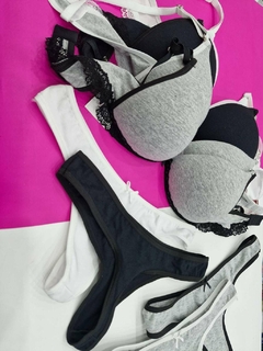 CONJUNTO TRIÁNGULO DE ALGODÓN Y LYCRA LISO CON PUNTILLA LINEA GREVIEN ART. 3000 TALLES DISPONIBLES 85 - 90 - 95 - 100 - (X MAYOR) en internet