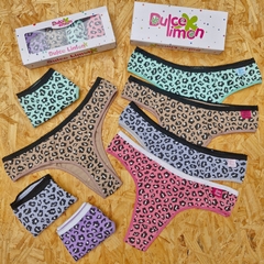 COLALESS ALG/LYCRA ESTAMPADA ANIMAL PRINT LÍNEA DULCE LIMON ART. 92 TALLE MAXI (X DOCENA) - comprar online