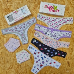 COLALESS ALG/LYCRA ESTAMPADA ENVIVADO PUNTILLA LÍNEA DULCE LIMON ART. 3005 TALLE ÚNICO (X DOCENA) - comprar online