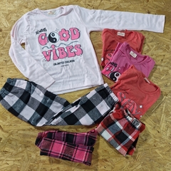 PIJAMAS NENA CUADRILLE "ALGODON" LINEA ELEMENTO ART. 2483 TALLES 4 - 6 - 8 - 10 - 12 - 14 - 16 ( X MAYOR ) - comprar online