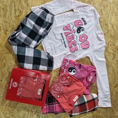 PIJAMAS NENA CUADRILLE "ALGODON" LINEA ELEMENTO ART. 2483 TALLES 4 - 6 - 8 - 10 - 12 - 14 - 16 ( X MAYOR ) - MARILEY - Lenceria Mayorista | Despachamos dentro de las 48hs!