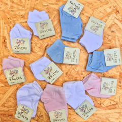 SOQUETES BEBE LISAS ALGODON LYCRA LINEA VALTEX 215 TALLES SURTIDOS 00 - 0 - 1 (X DOCENA) - comprar online