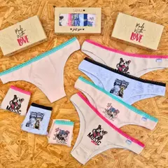 Imagen de COMBO #1 - DÍA DE LA MADRE / X6 VEDETINAS SAYKA(301-151) / X12 SOQUETES FLOYD MJ8 / X12 CULOTTE LESS BELLA MARIE 111 + REGALO