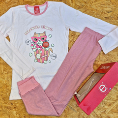 PIJAMA ESTAMPADA GATOS. BRILLA EN LA OSCURIDAD. -ALGODON INTERLOCK- LINEA ELEMENTO ART. 334 TALLES 12 - 14 (POR MAYOR) - comprar online