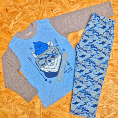 Imagen de PIJAMA ESTAMPADA TIGRE NIEVE -ALGODON- LINEA ELEMENTO ART. 504 TALLES 2 - 4 - 6 - 8 - 10 - 12 - 14 - 16 (POR MAYOR)