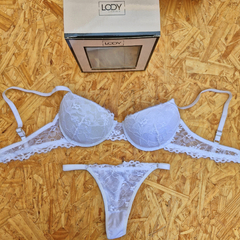 CONJUNTO TAZA SOFT PUSH DE PUNTILLA LESS TUL REGULABLES LINEA LODY ART. 5248 TALLES SURTIDOS 85-90-95-100 - tienda online
