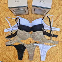 CONJUNTO TAZA SOFT PUSH DE PUNTILLA LESS TUL REGULABLES LINEA LODY ART. 5248 TALLES SURTIDOS 85-90-95-100 - comprar online