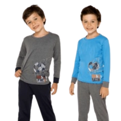 PIJAMA NENE INTERLOCK ESTAMPADO "FUTBOL" LINEA JIZONE ART. 7051 TALLES 4 - 6 - 8 - 10 (MAYOR)