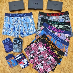 BOXER DE HOMBRE DE ALGODÓN Y LYCRA ESTAMPADO LINEA: LODY ART: LL1002. TALLES DISPONIBLES: S al XXXL - comprar online