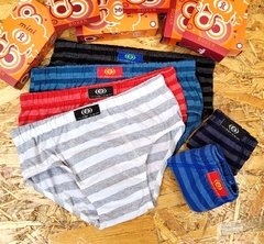 SLIP DE NIÑO DE ALGODÓN Y LYCRA RAYADO LÍNEA IMÁN ART. 402 TALLES SURTIDOS 2 - 3 - 4 - 5 (X DOCENA) - comprar online