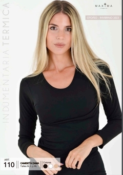 CAMISETAS TERMICAS DE DAMA LINEA: MAXIMA ART. 110 COLORES (NG.-PIEL-BLANCO) TALLES M-L-XL - (X MAYOR) - tienda online