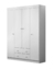 Roupeiro Elisa Phoenix Baby 4 Portas Branco Brilho - loja online