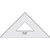 Esquadro Acrílico 32cm 45/90 S/ Escala Ref. 2532 - Trident
