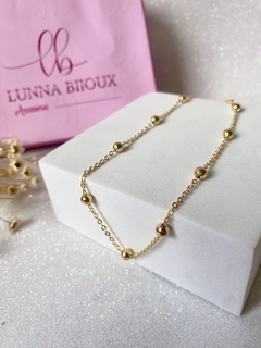 Choker Folheada Bolinha - comprar online