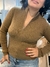 SWEATER CON CIERRE ADELANTE CUELLO ALTO (MI12) - AY CARMELA!