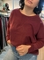 SWEATER BRIANA MICROPOLAR CON TAJITO EN PUÑO Y X EN ESCOTE - tienda online