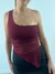 TOP (2108-T) TUL UN HOMBRO PICO CON TAJO - comprar online