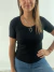 REMERA MORLEY MANGA AL CODO CUELLO REDONDO LISA (80430) - AY CARMELA!