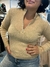 SWEATER CON CIERRE ADELANTE CUELLO ALTO (MI12) - tienda online