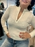 SWEATER CON CIERRE ADELANTE CUELLO ALTO (MI12) - comprar online